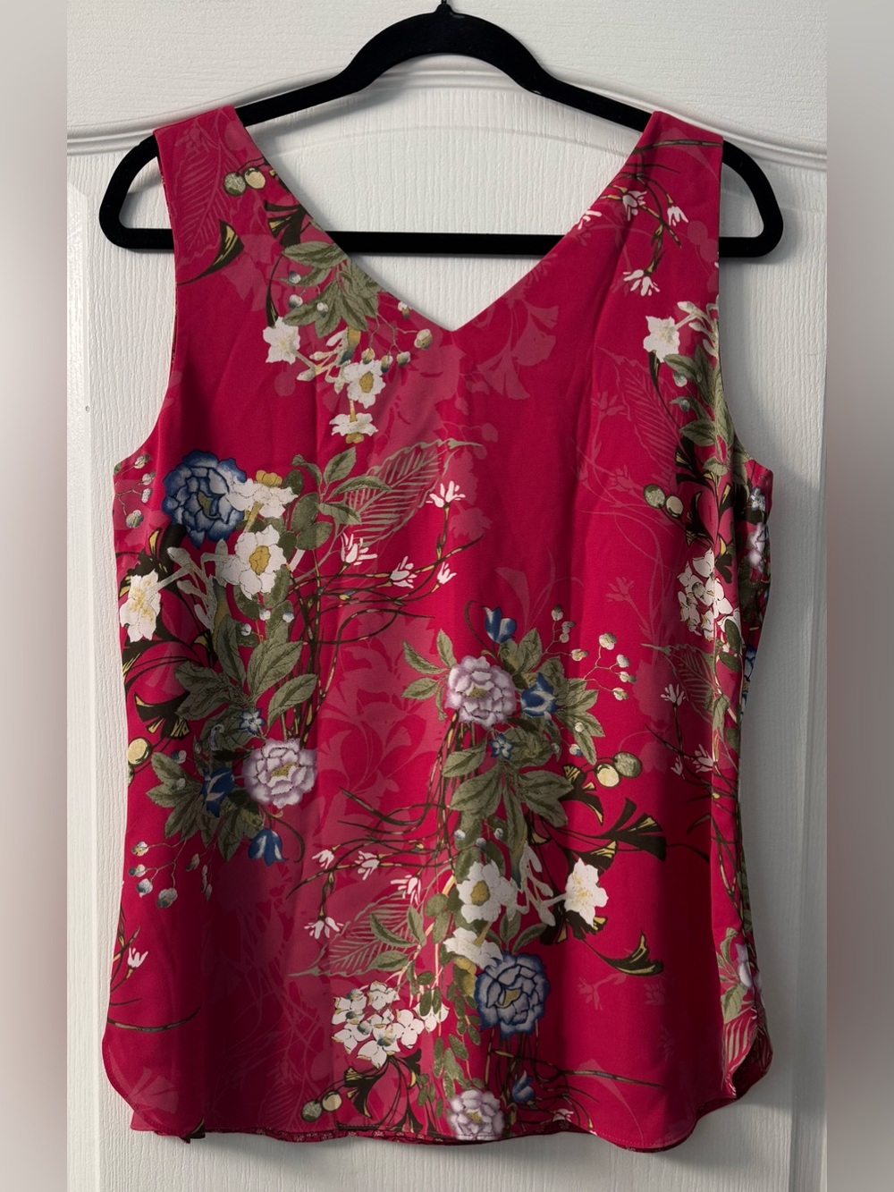 Chico’s Women’s Floral V-Neck Reversible Tank Top 2 in 1